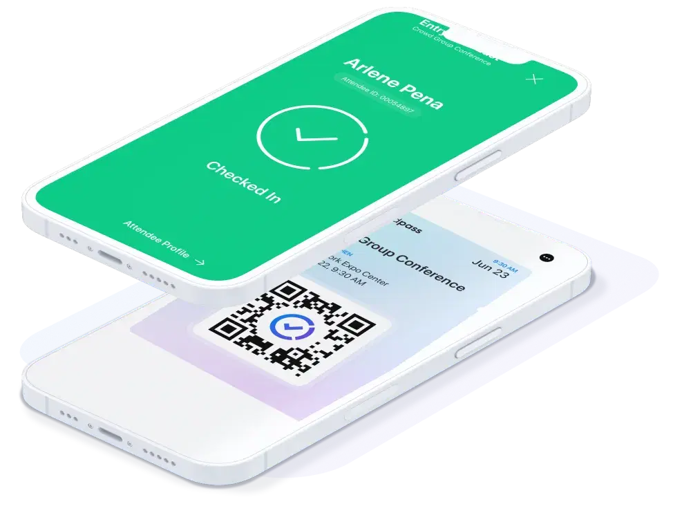 QR code scanning at event gate with CrowdPass access control
