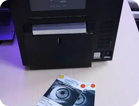 Professional badges printed with the ZC10L printer