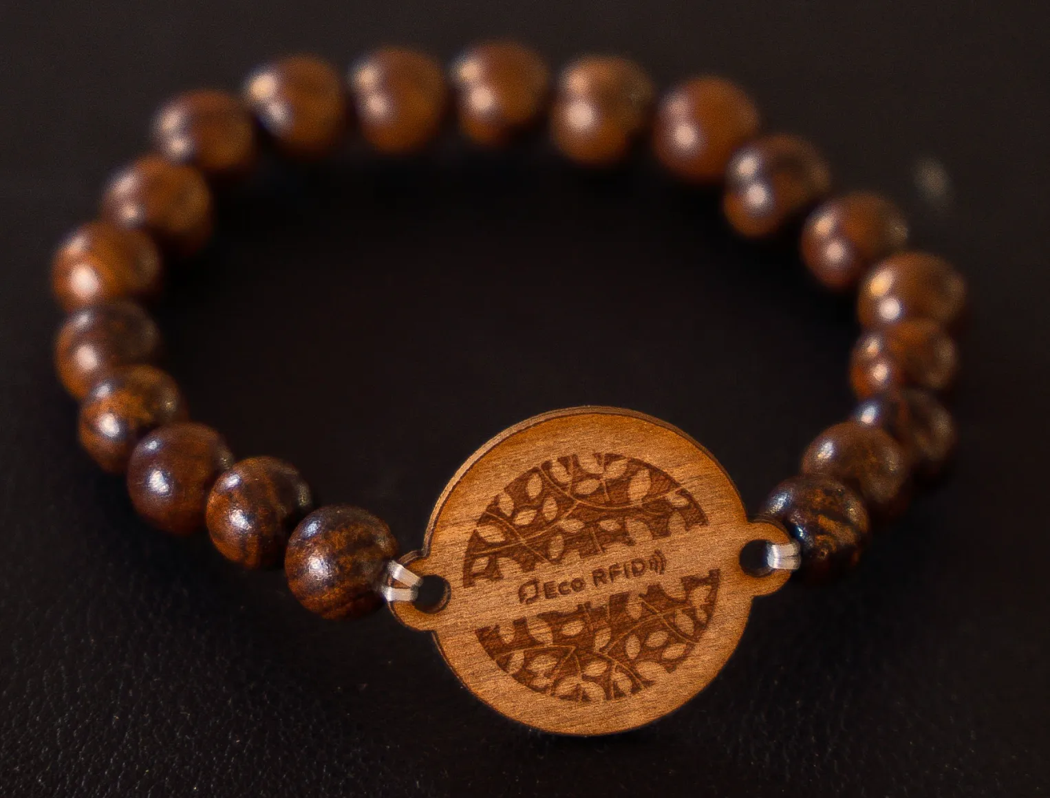 Bamboo NFC RFID Tags on cloth strap