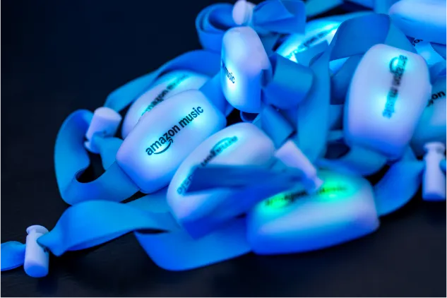 LED wristbands created for Amazon
